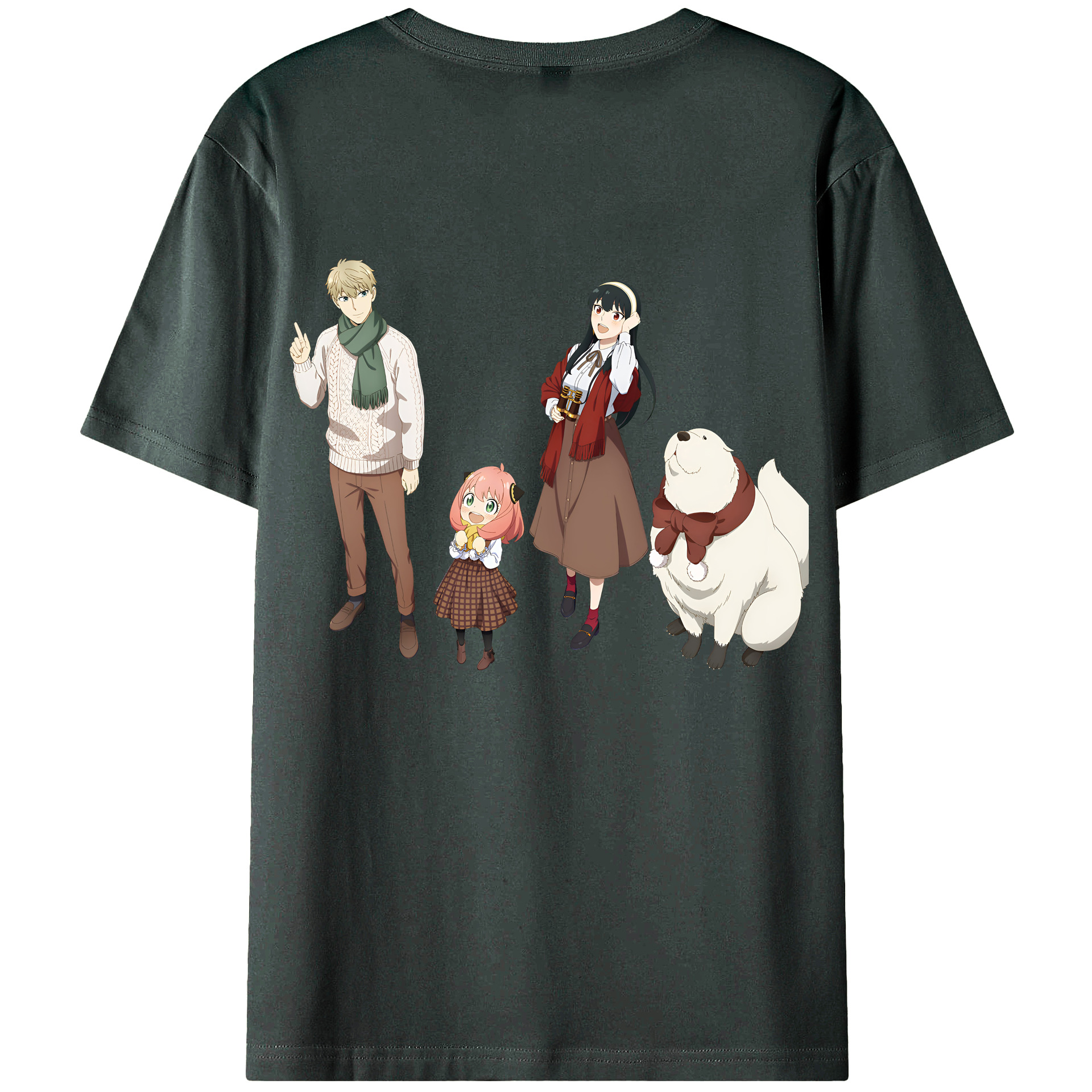 （画像用） SPY×FAMILY间谍家家酒 綿100％ メンズ半袖Tシャツ（バックプリント） 通気性